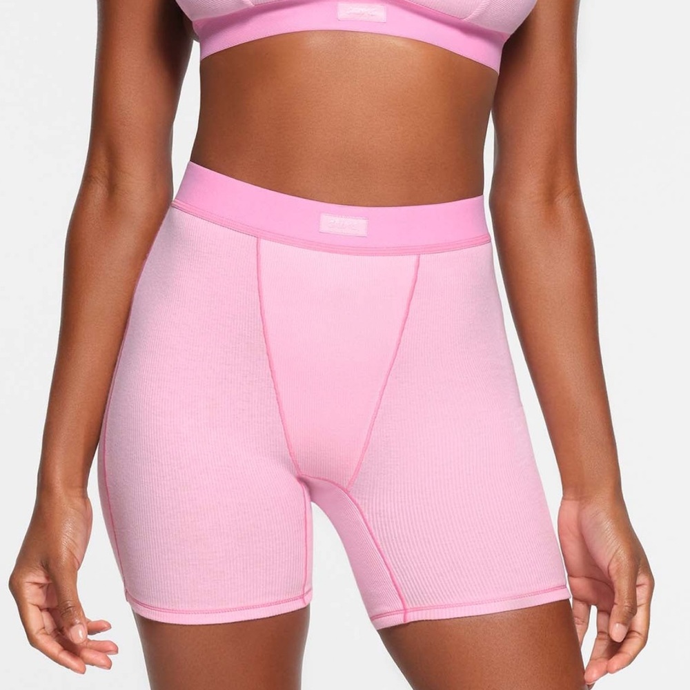 NWT RARE Skims Bubblegum Cotton Rib Boxer